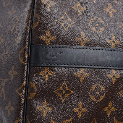 Louis Vuitton Monogram Macassar Keepall Bandouliere 55 10 of 10