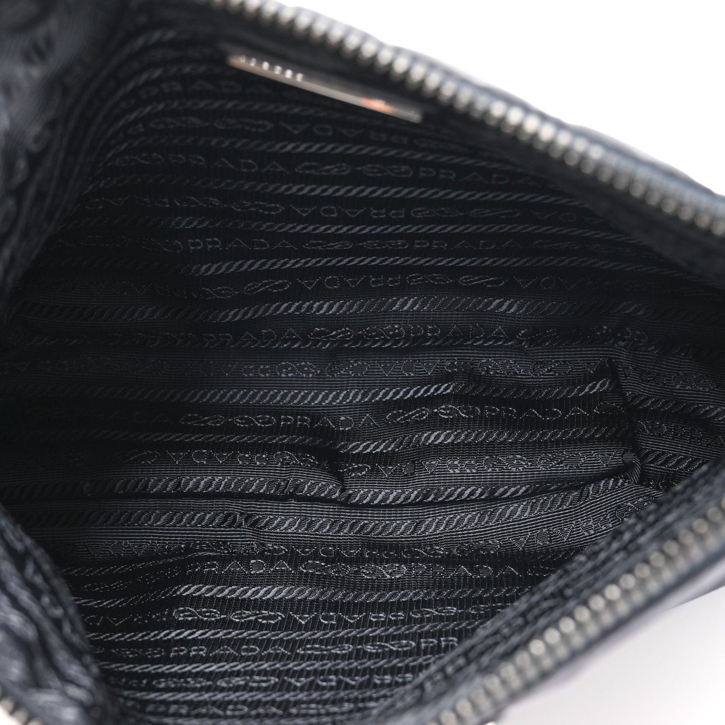 Tessuto Nylon Saffiano Pocket Zippered Shoulder Bag Navy