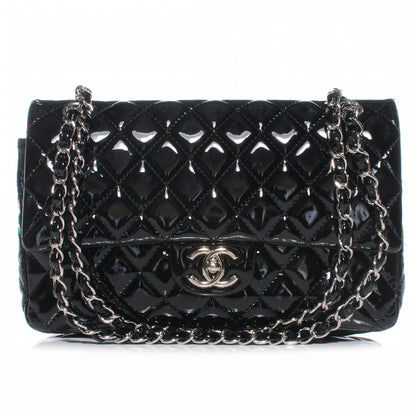 Chanel Patent Medium Double Flap Black 1 of 9
