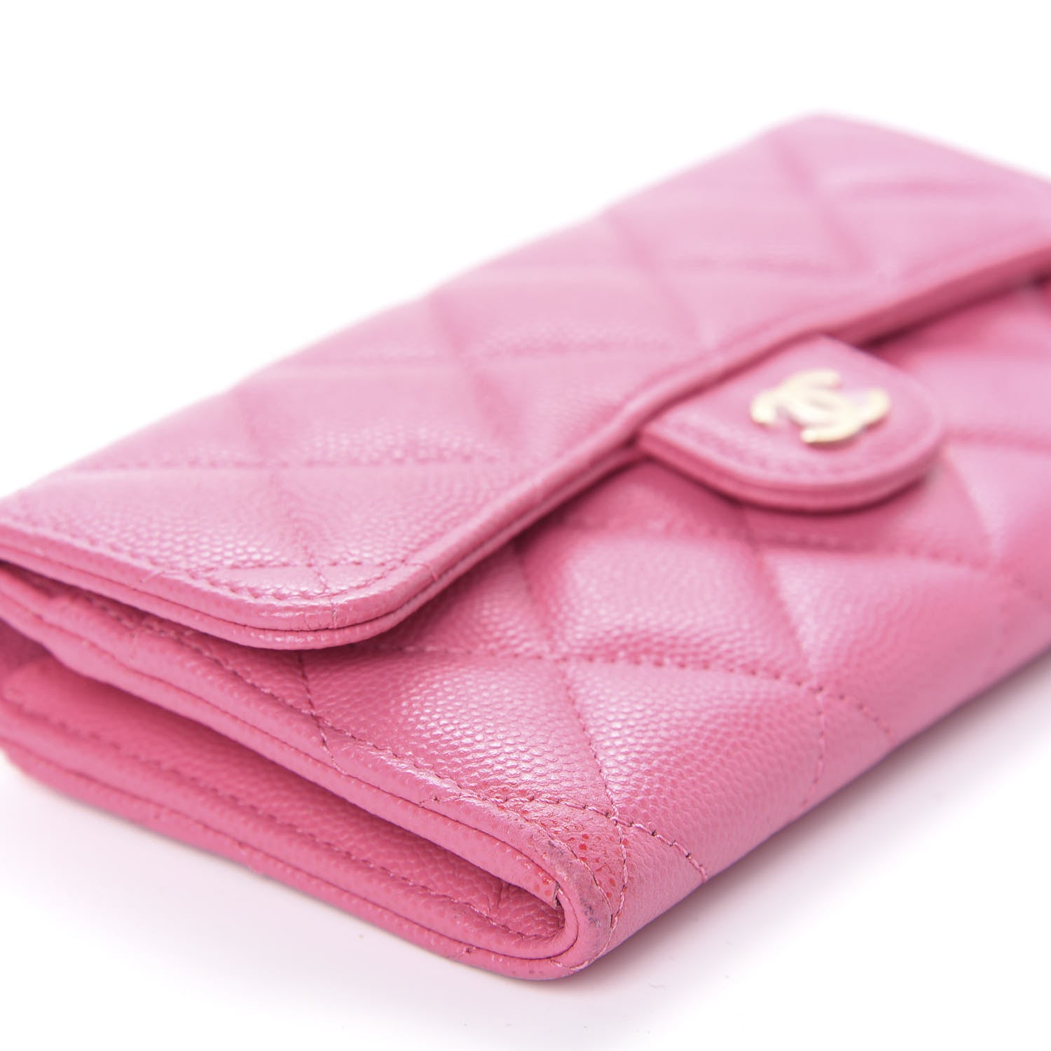 Chanel Caviar Quilted Large Flap Wallet Pink 6 of 10