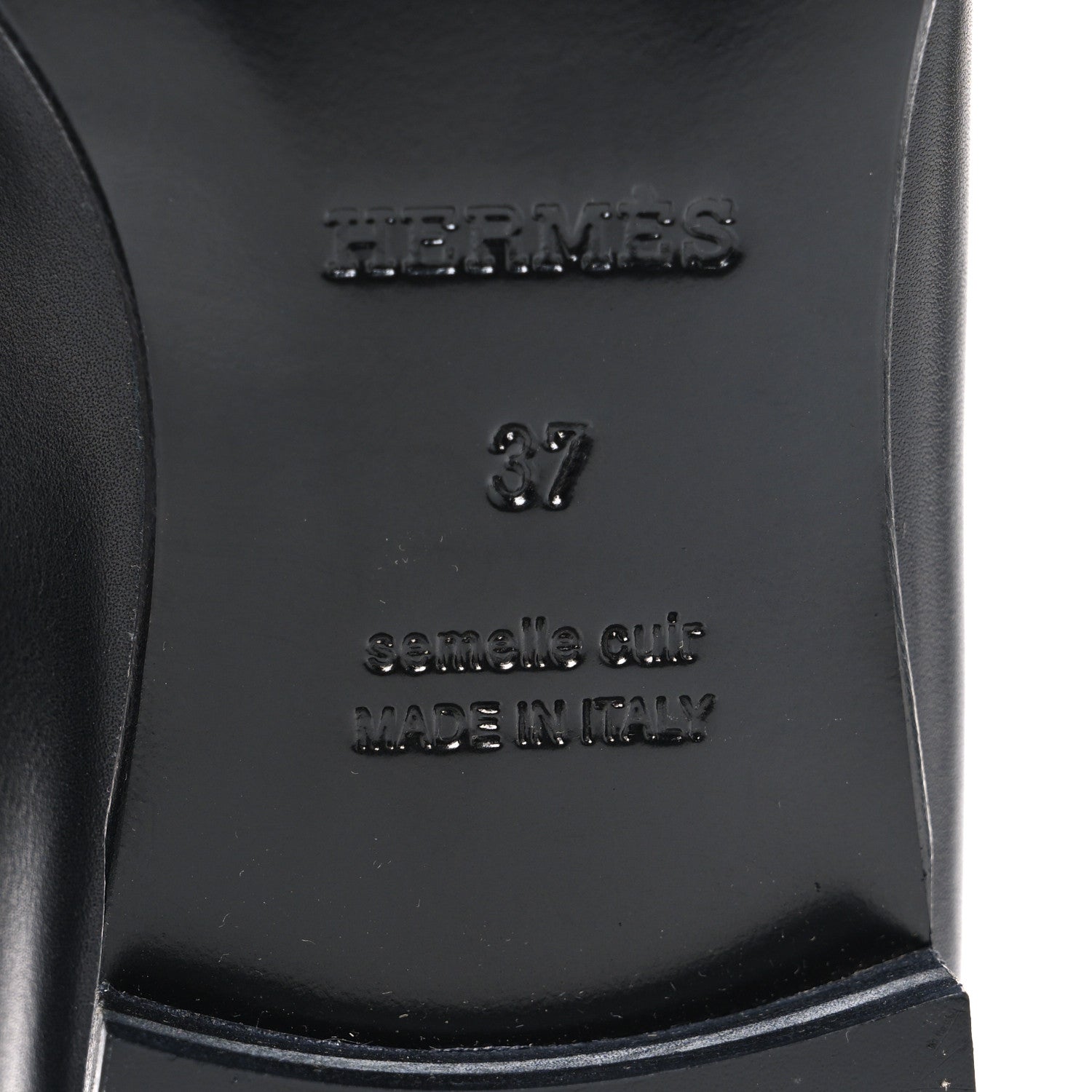 Hermes Toile De Coton Calfskin Womens Paris Loafers 37 Black Prunoir 8 of 11