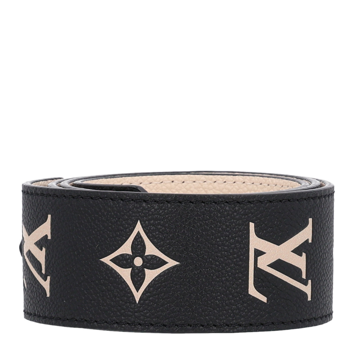 Louis Vuitton Empreinte Monogram Bandouliere Shoulder Strap Black Beige 2 of 6