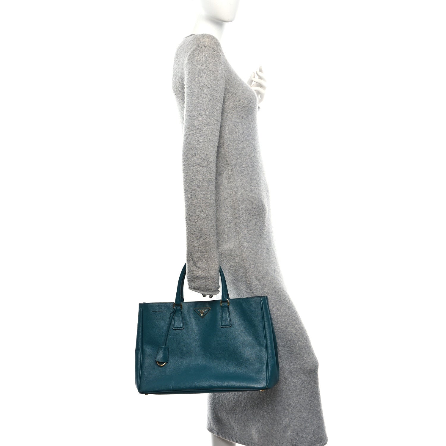 Prada Saffiano Lux Large Tote Ottanio 2 of 9