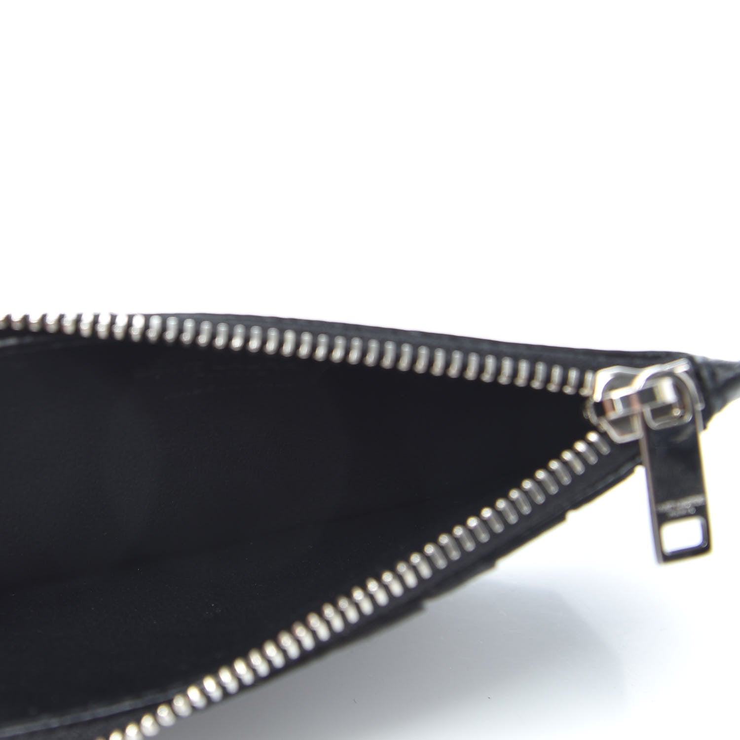 Saint Laurent Grained Calfskin 5 Fragments Zip Pouch Card Holder Black 5 of 6