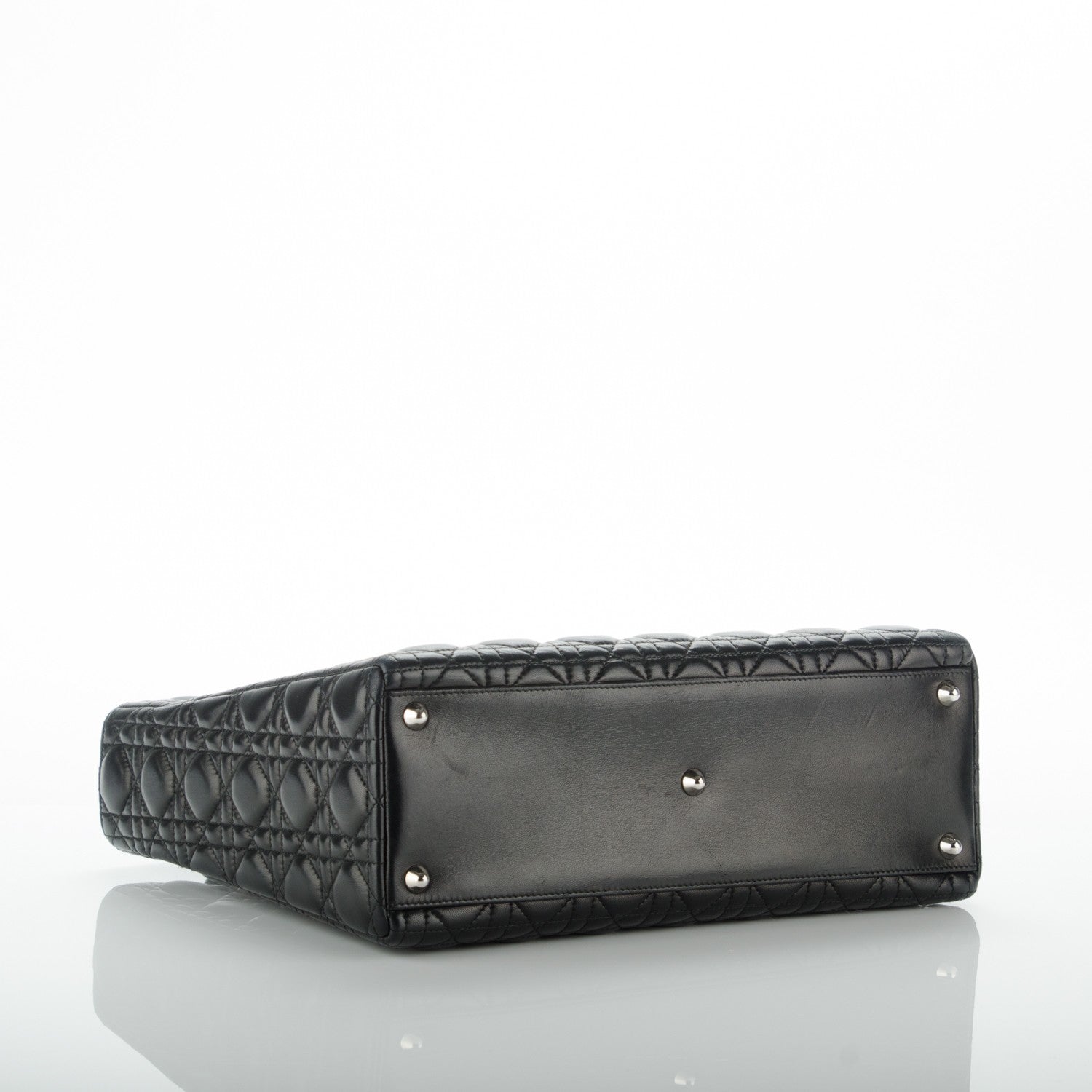 Christian Dior Lambskin Cannage Large Lady Dior Black 4 of 7