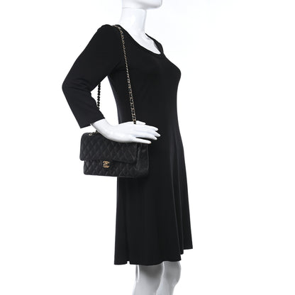 Chanel Caviar Quilted Medium Double Flap Black 2 of 9