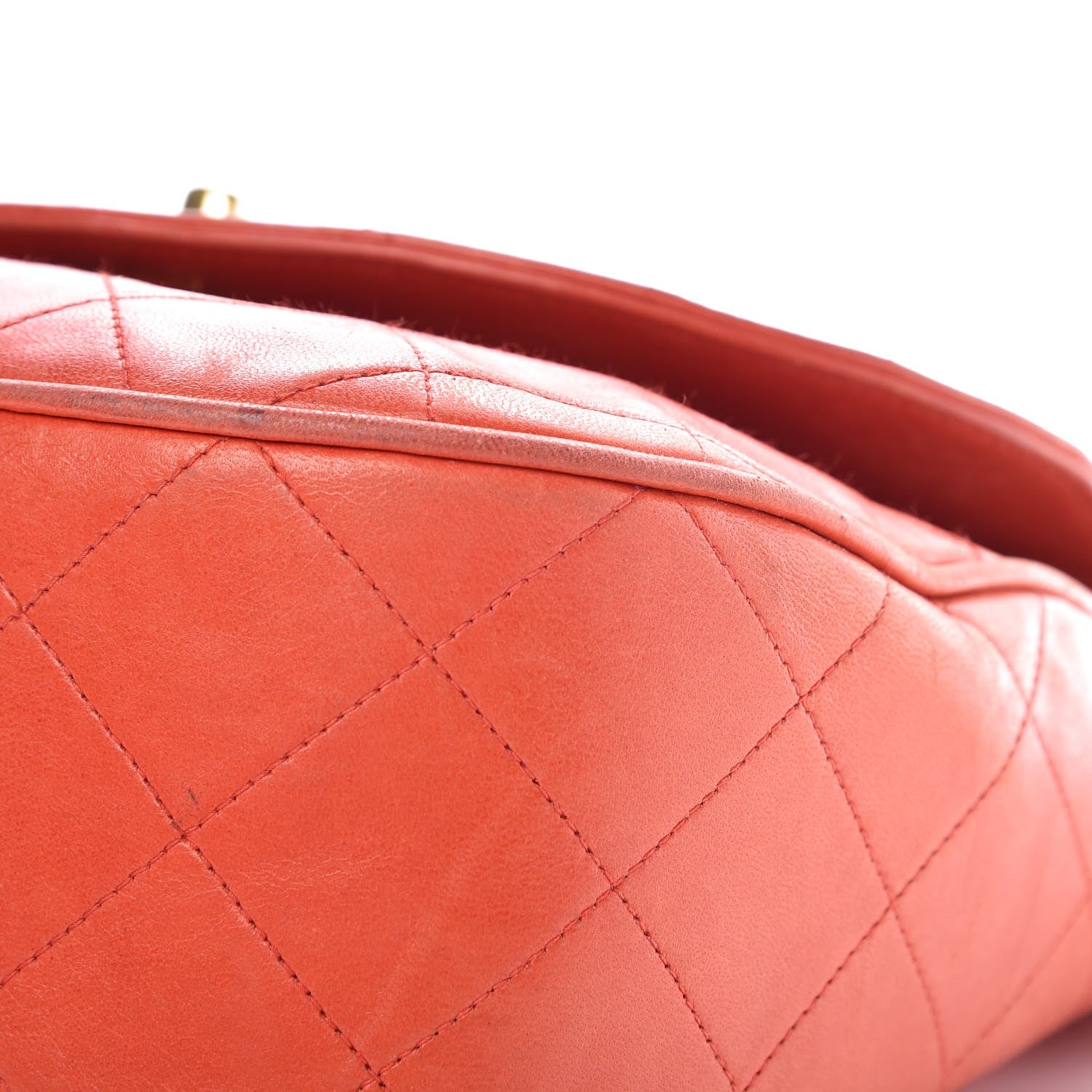 Chanel Lambskin Single Flap Red 10 of 22