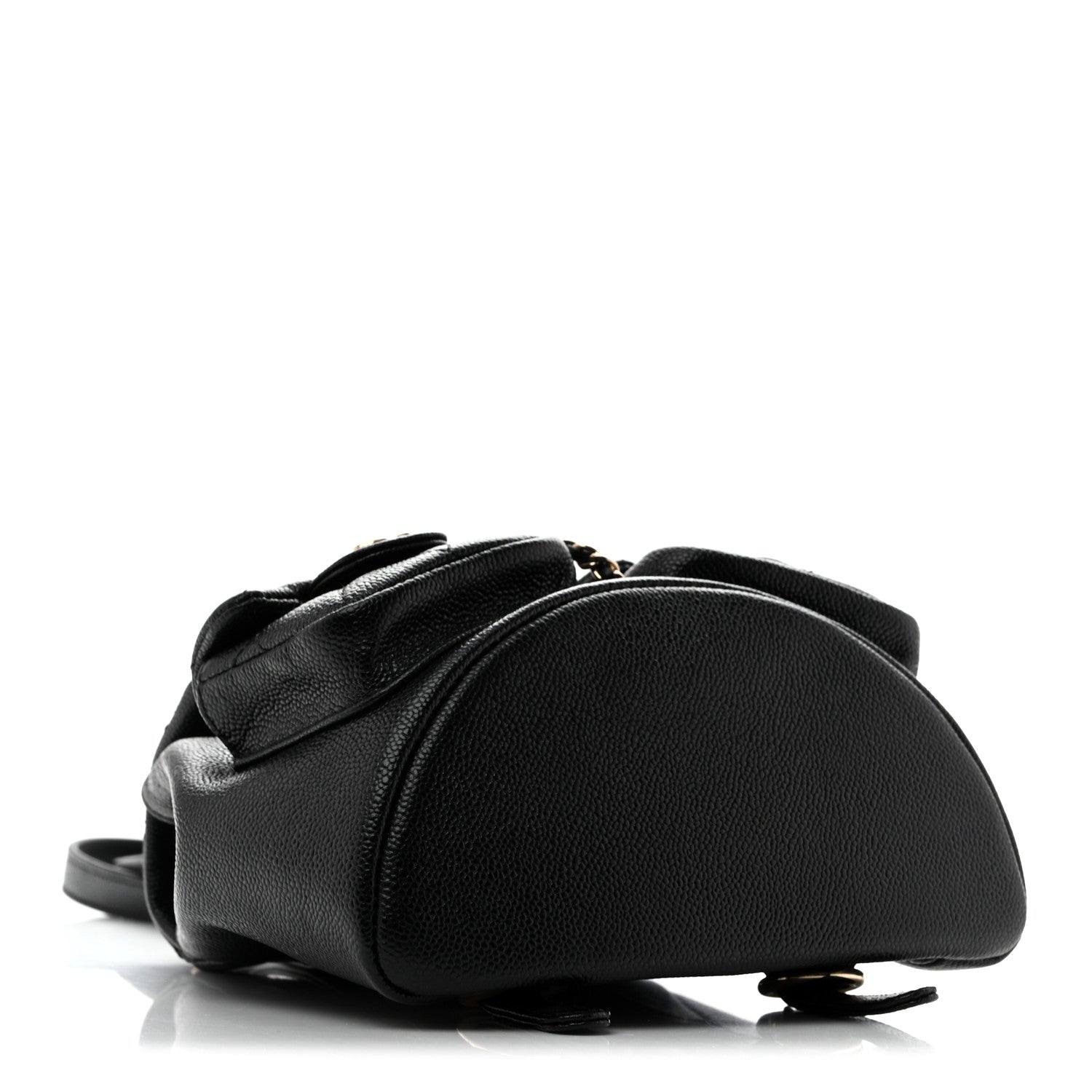 Chanel Shiny Caviar Quilted Small Duma Pockets Drawstring Backpack Black 4 of 11