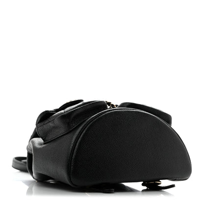 Chanel Shiny Caviar Quilted Small Duma Pockets Drawstring Backpack Black 4 of 11