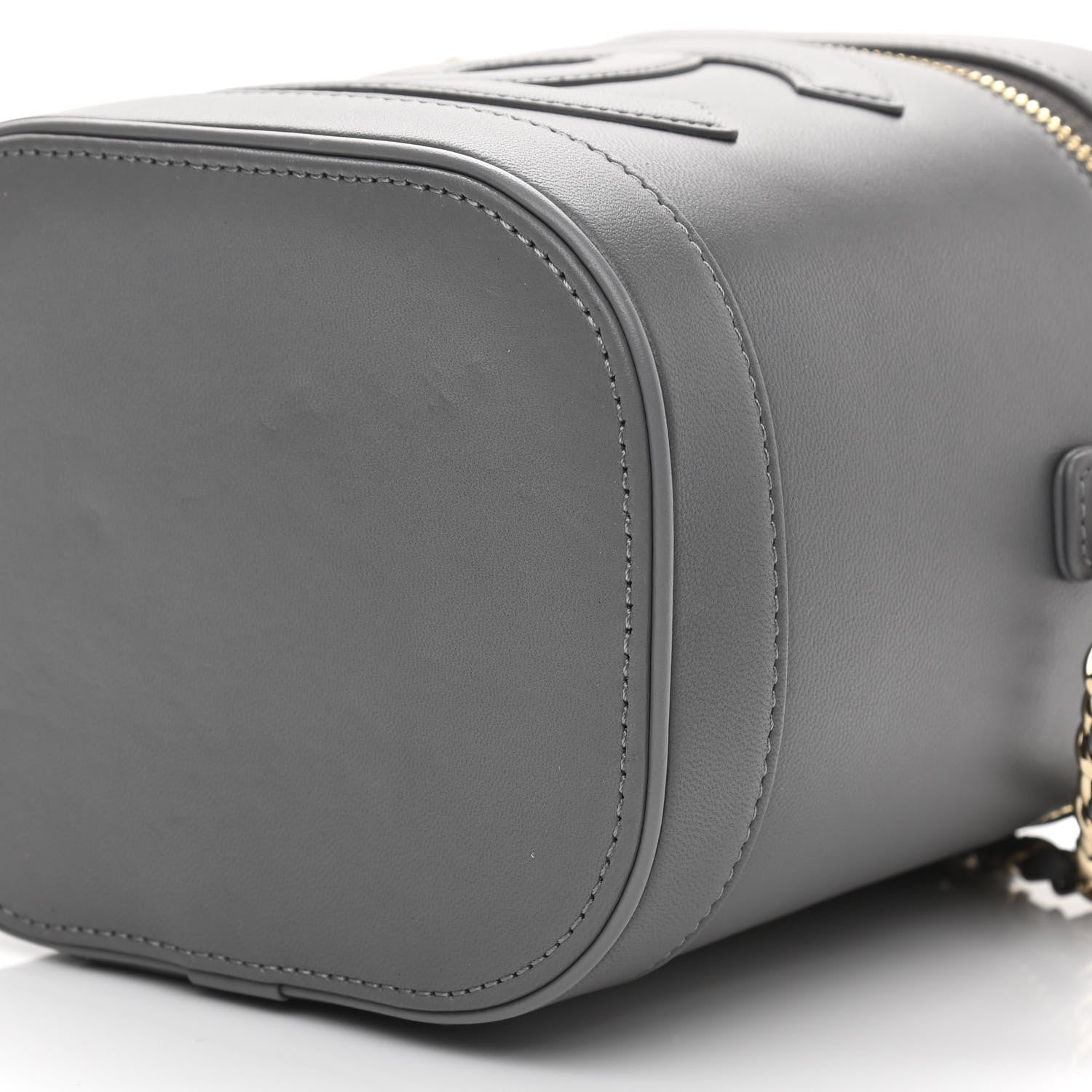 Chanel Lambskin Timeless Vanity Cosmetic Case Grey 10 of 11