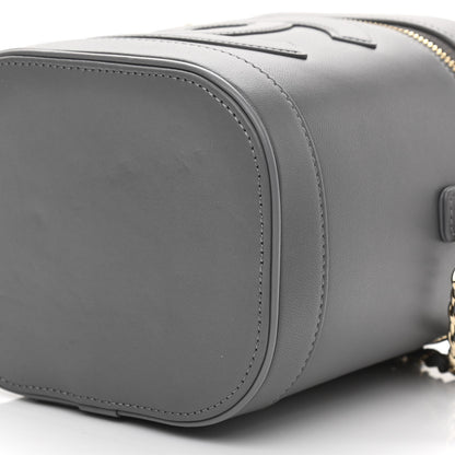 Chanel Lambskin Timeless Vanity Cosmetic Case Grey 10 of 11