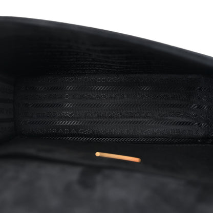 Prada Velluto Ricamo Cahier Shoulder Bag Black 5 of 9