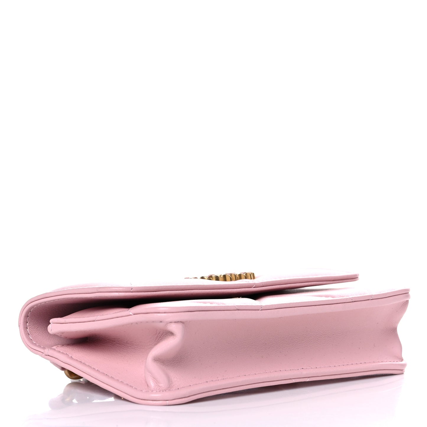 Lambskin Quilted Chanel 19 Belt Phone Holder Bag Pink
