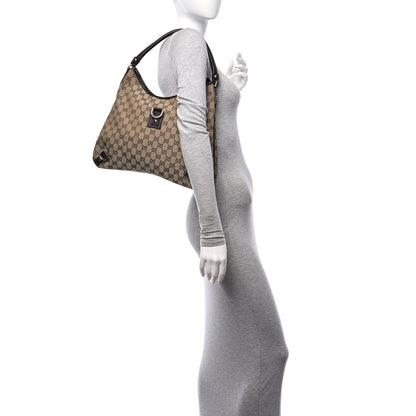 Gucci Monogram Large Abbey D Ring Hobo Dark Brown 2 of 10