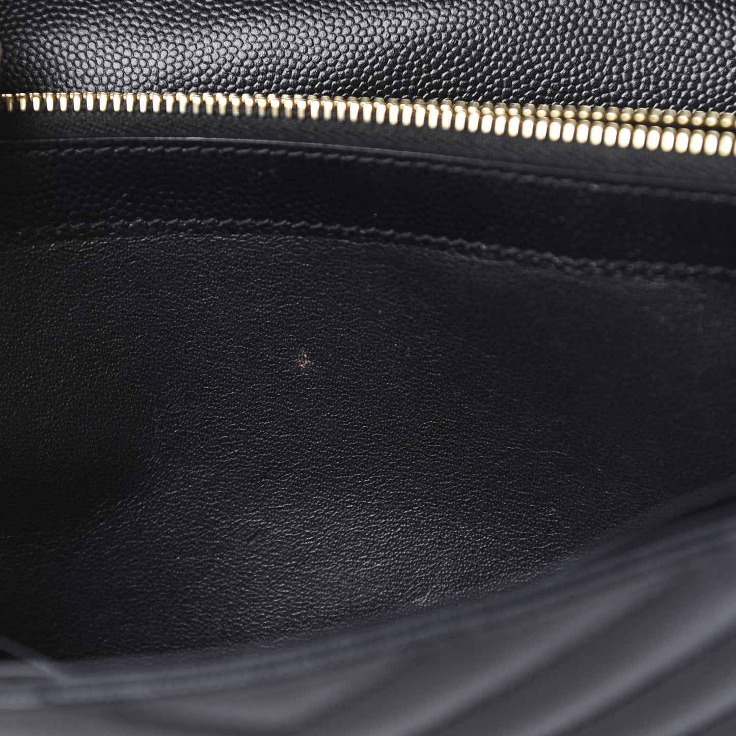 Grain De Poudre Matelasse Chevron Monogram Chain Wallet Black