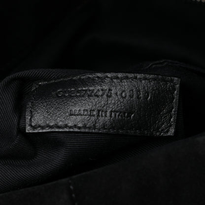 Saint Laurent Suede Quilted Medium Loulou Puffer Monogram Chain Satchel Black 7 of 12