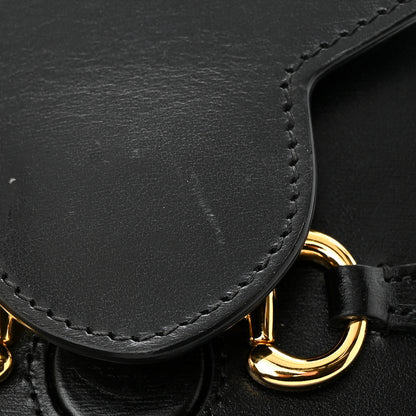 Gucci Boarded Plutone Calfskin Mini Horsebit 1955 Crossbody Bag Black 13 of 14