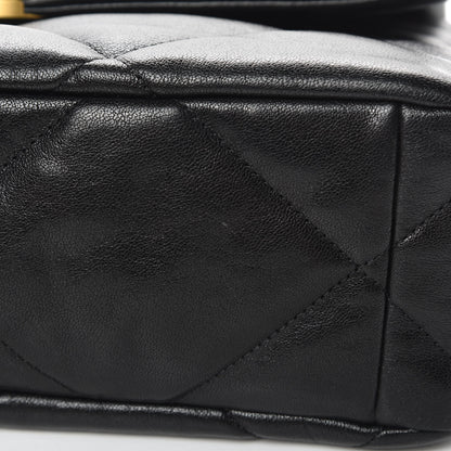 Chanel Lambskin Quilted Large 19 Flap Black 11 of 12