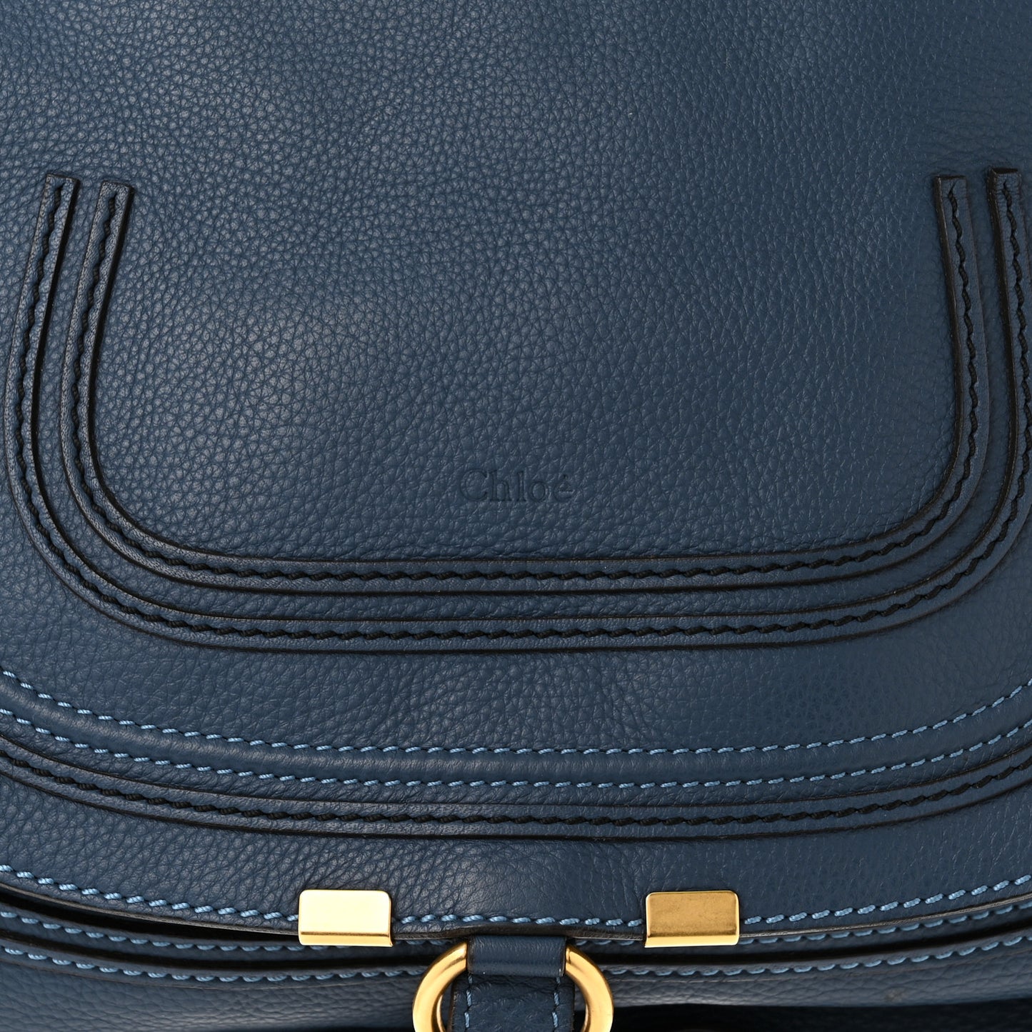 Calfskin Medium Marcie Satchel Royal Navy