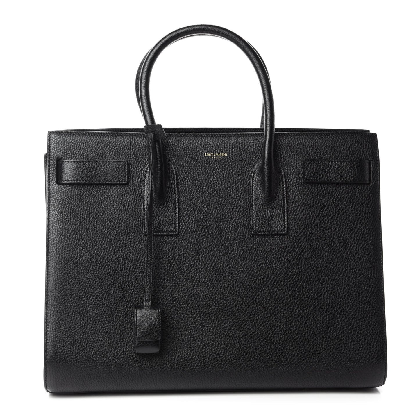 Grained Calfskin Large Sac De Jour Carryall Black