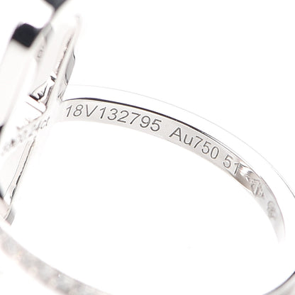 Hermes 18K White Gold Diamond Ever Chaine d'Ancre Ring 51 5.75 5 of 8