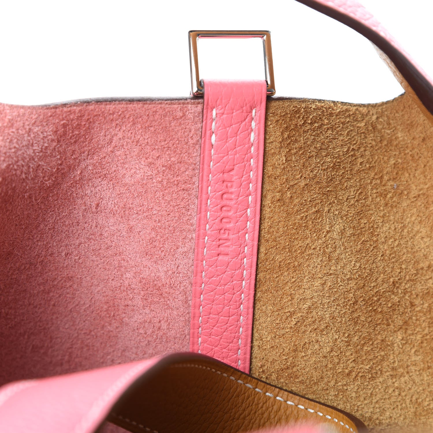 Hermes Taurillon Clemence Casaque Picotin Lock 18 PM Rose Azalee Sesame 7 of 11