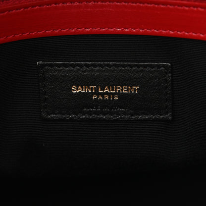 Saint Laurent Calfskin Small Manhattan Shopper Tote Red 6 of 11