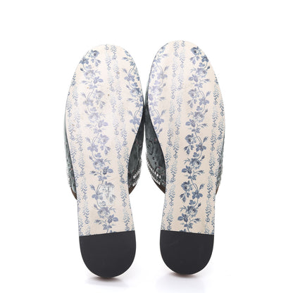 Gucci Velvet GG Monogram Crystal Womens Slippers 41 Avio Dusty Pink Vintage Cocoa 5 of 7