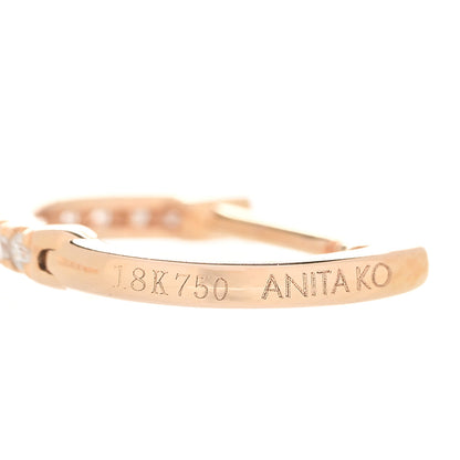 Anita Ko 18K Rose Gold Diamond Small Huggie Earrings 4 of 4