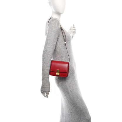 Celine Box Calfskin Small Classic Box Flap Bag Red 2 of 17