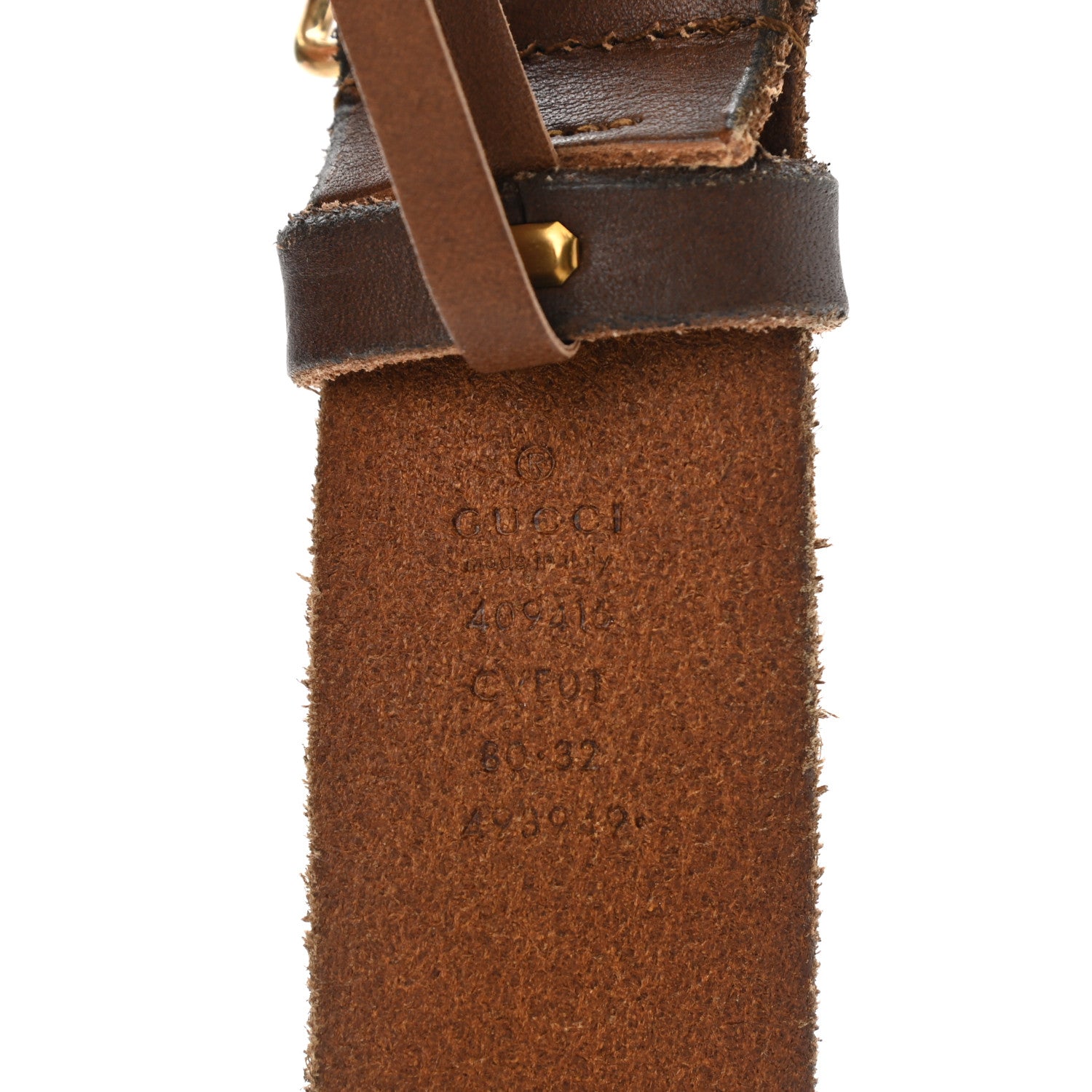 Gucci Faded Calfskin Double G 40mm Belt 80 32 Cuir 3 of 6