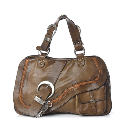 Christian Dior Calfskin Medium Gaucho Double Saddle Bag Brown 1 of 19