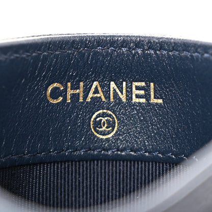 Chanel Caviar Quilted Card Holder Navy 6 of 8
