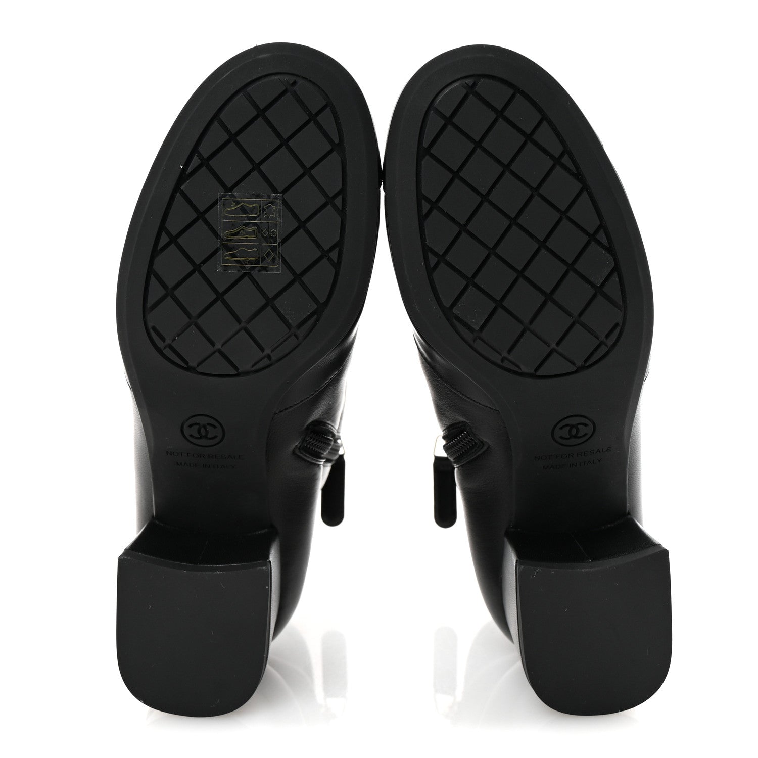Chanel Stretch Lambskin Cap Toe CC Short Boots 35 Black 6 of 9