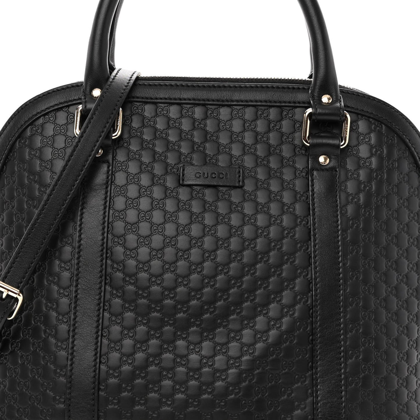 Microguccissima Medium Dome Bag Black