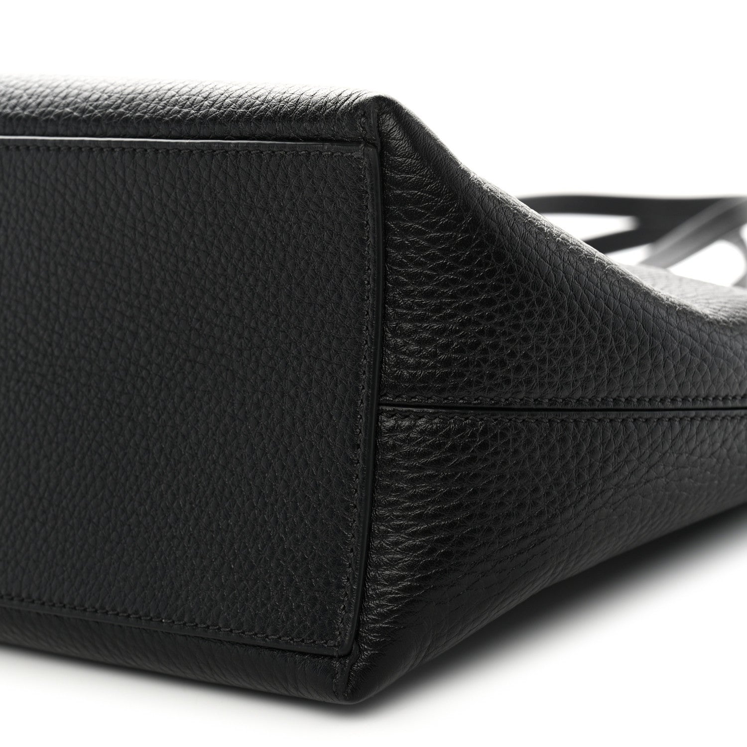 Valentino Garavani Grained Calfskin Rockstud Shoulder Tote Black 9 of 10