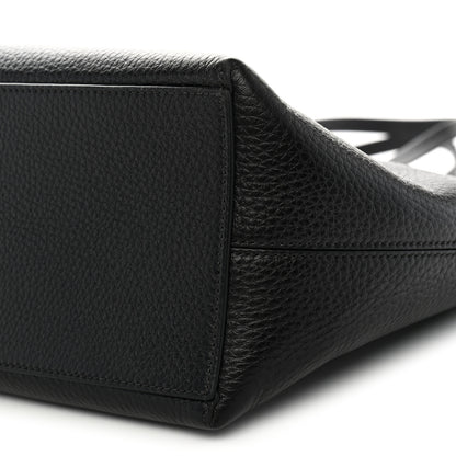 Valentino Garavani Grained Calfskin Rockstud Shoulder Tote Black 9 of 10