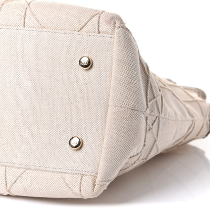 Christian Dior Canvas Cannage Medium Granville Tote Beige 16 of 18