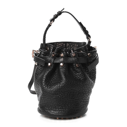 Alexander Wang Pebbled Lambskin Diego Bucket Black Rose Gold Hardware 1 of 9