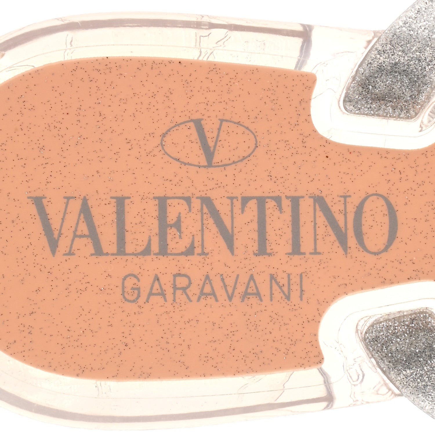 Valentino Garavani PVC Jelly Glitter Rockstud Bow Thong Sandals 38 Silver 7 of 8