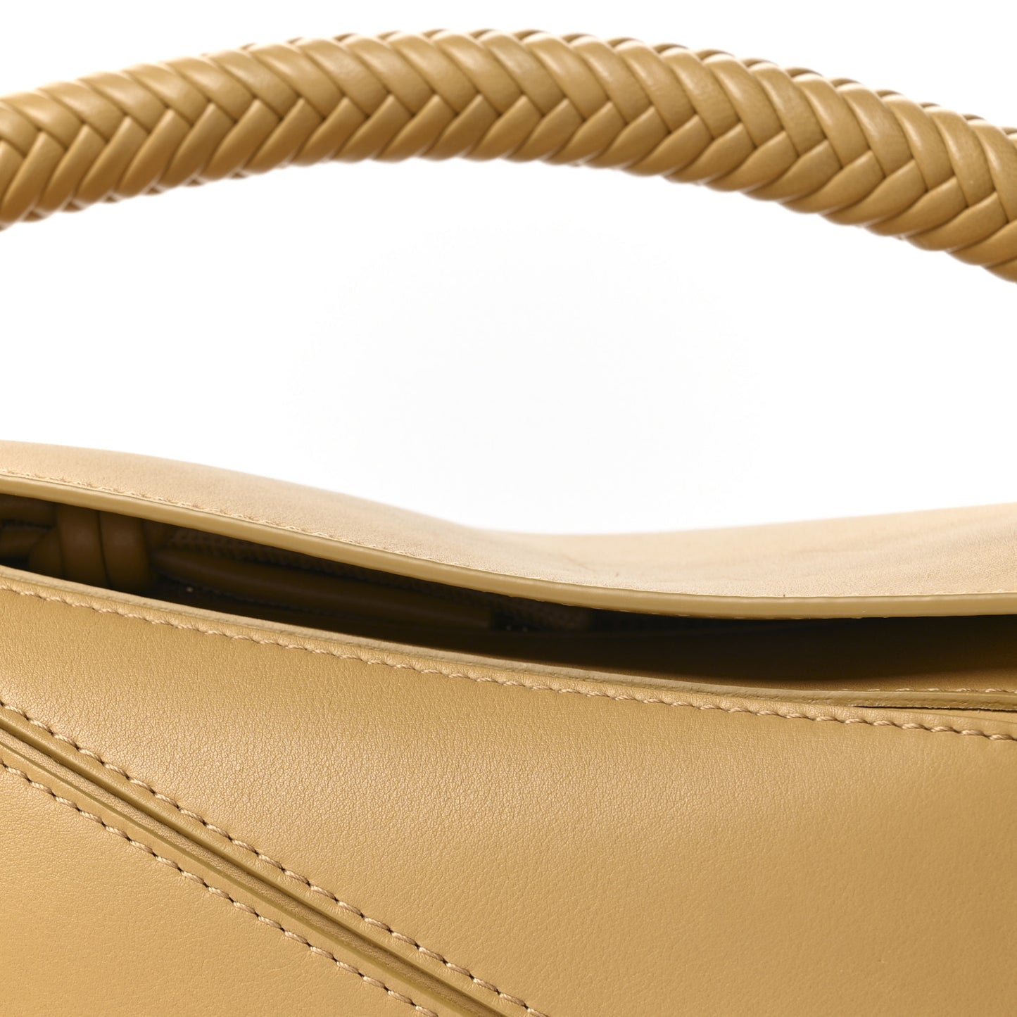 Calfskin Small Woven Puzzle Bag Sahara