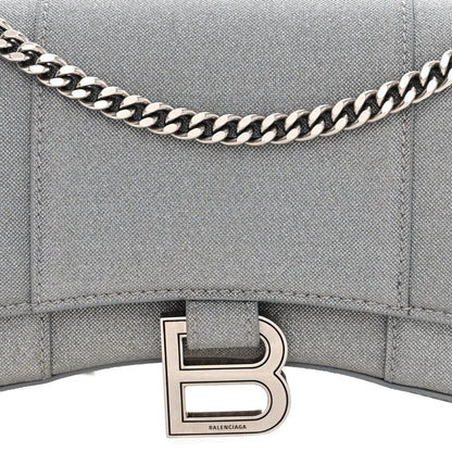 Balenciaga Glitter Fabric Hourglass Chain Bag Grey 8 of 10