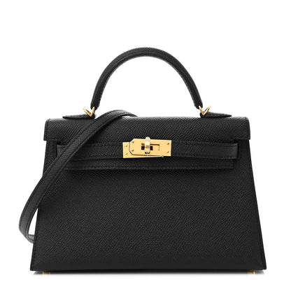 Hermes Epsom Mini Kelly Sellier 20 Black 1 of 11