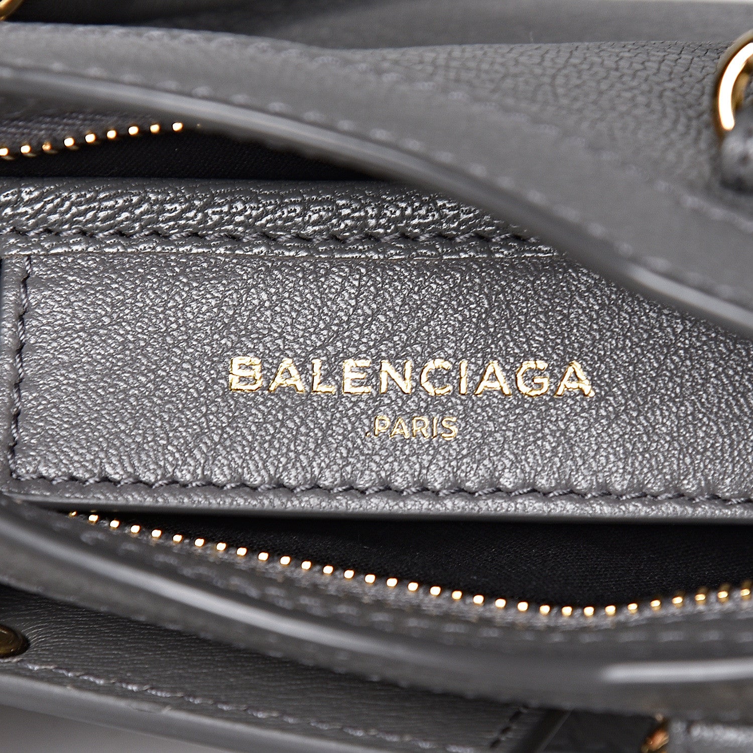 Balenciaga Chevre Gold Metallic Edge Hardware Nano City Gris Acier 6 of 10