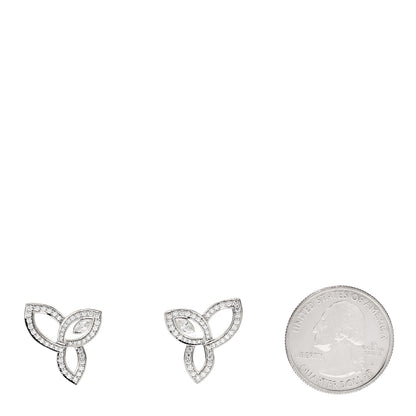 Harry Winston Platinum Diamond Lily Cluster Stud Earrings 2 of 5
