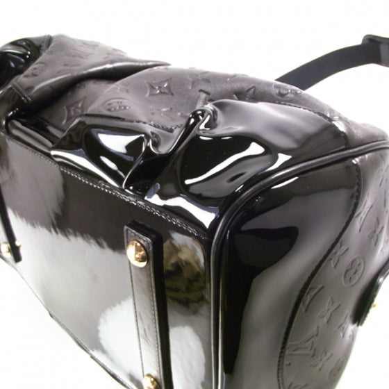 Cuir Patent Embossed Monogram Stephen Bag Grey