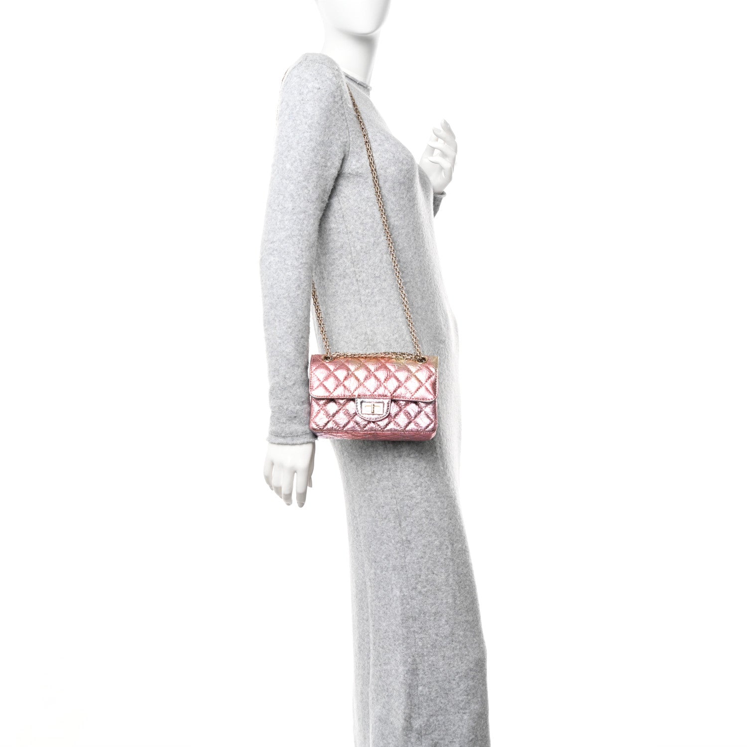 Chanel Metallic Goatskin Quilted Mini 2.55 Reissue Flap Multicolor 2 of 10
