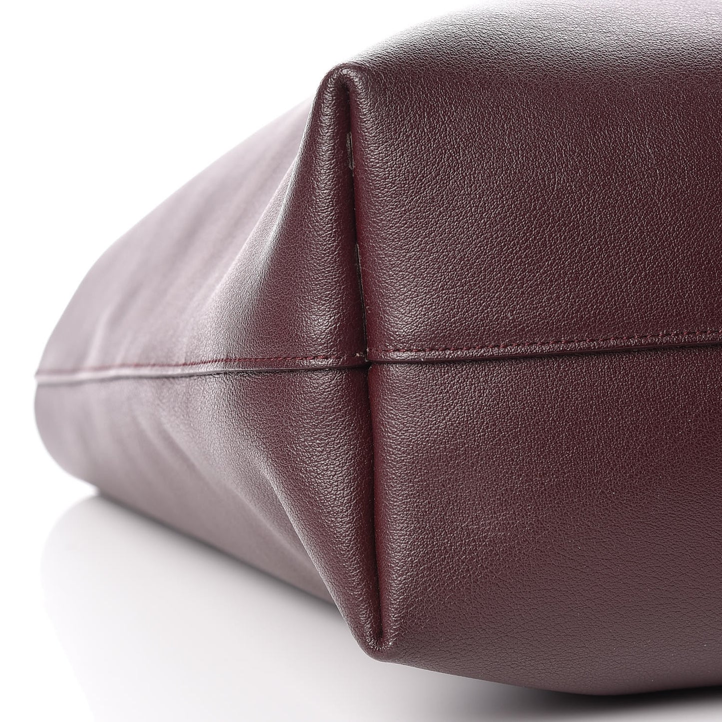 Calfskin Large Shopping Tote Bordeaux