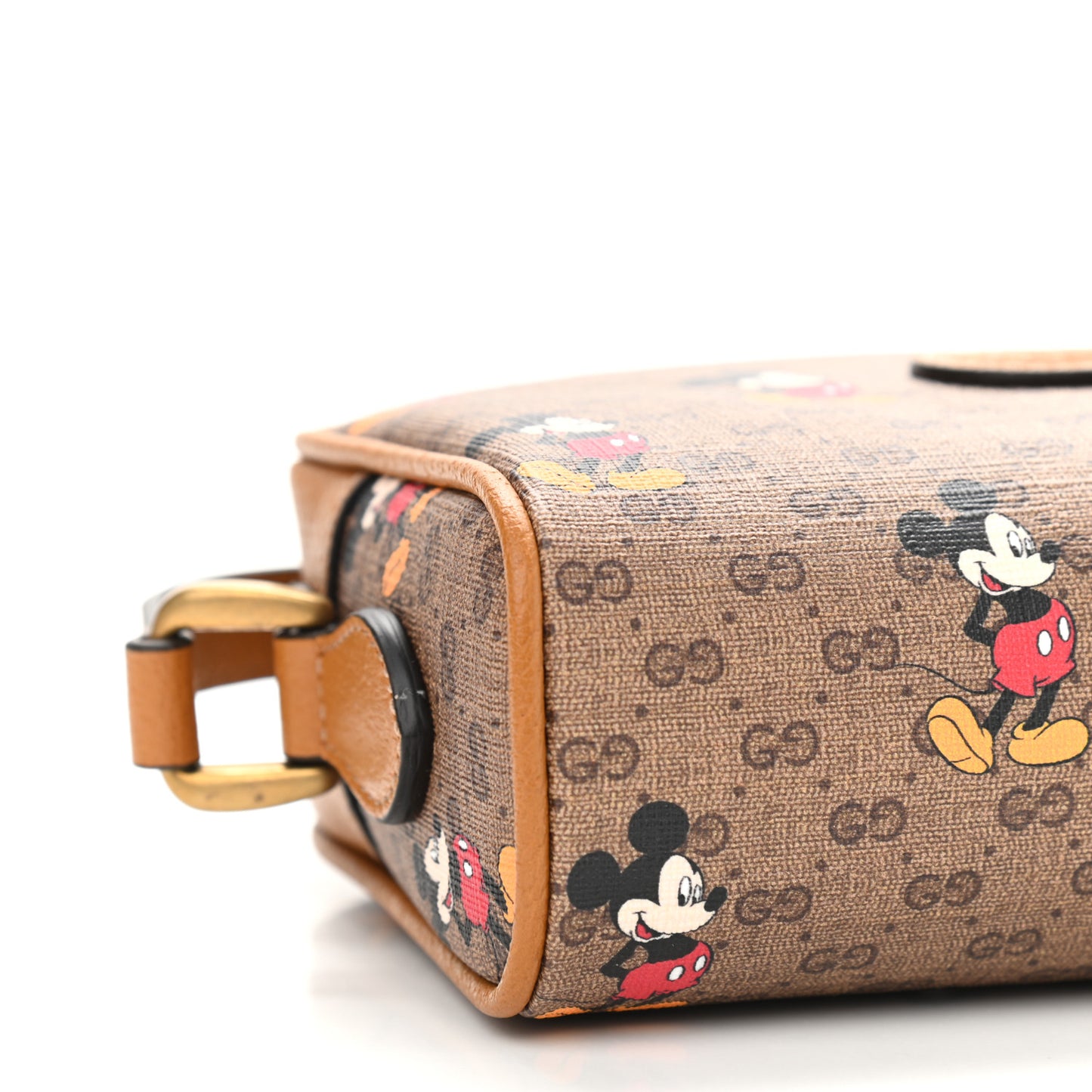 X DISNEY Mini Vintage GG Supreme Monogram Mickey Mouse Shoulder Bag Beige Vintage Sun Oil