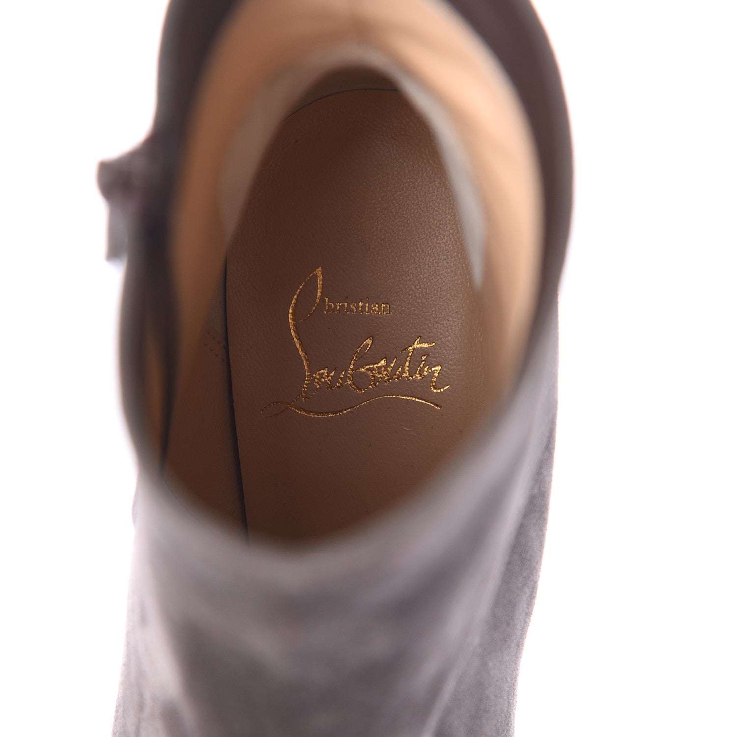Christian Louboutin Suede Top 70 Ankle Boots 36.5 Grey 6 of 7
